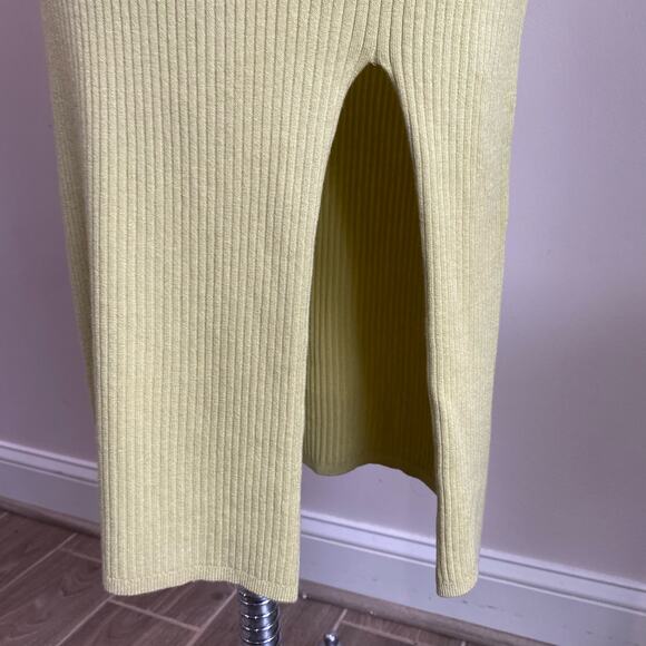 Shyanne Women's Green Western Ribbed Sweater Knit Midi Bodycon Dress Sz M - Picture 4 of 11